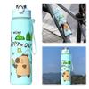 700ml Capybara Sports Water Bottle with Straw & Handle Portable Drinking Bottle Kawaii Water Bottle for Outdoor Activities
