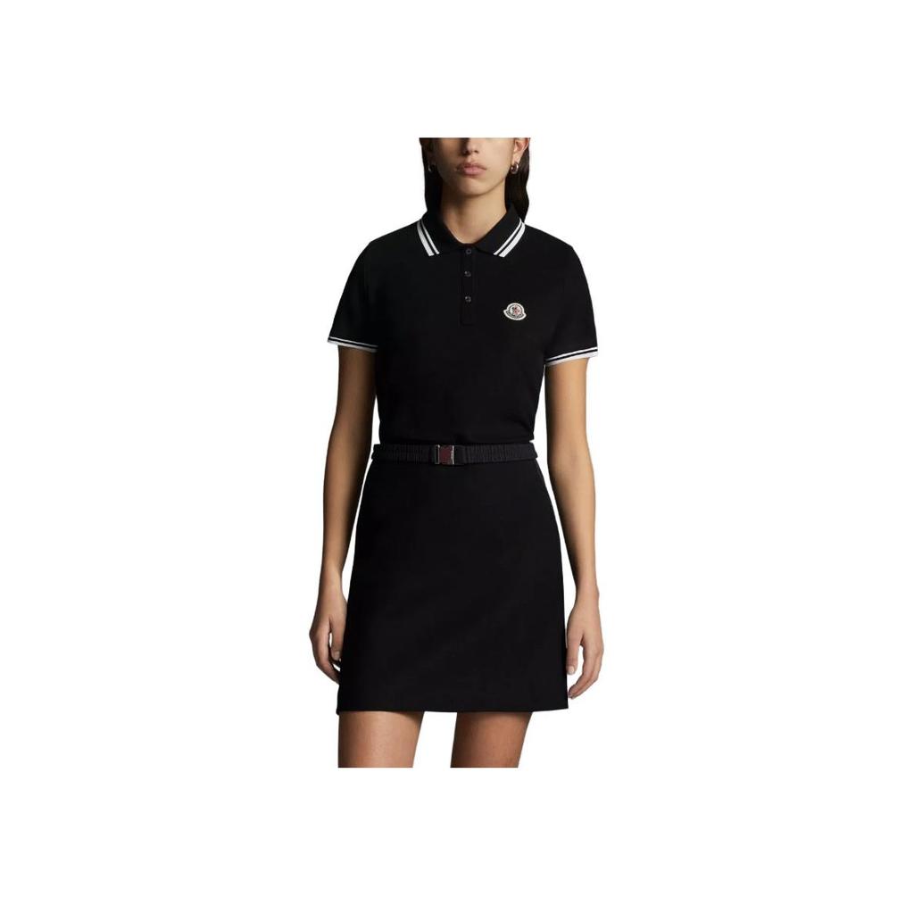 Moncler Fw23 Logo Patch Polo Shirt Women Tops Black J10938A0000984720999