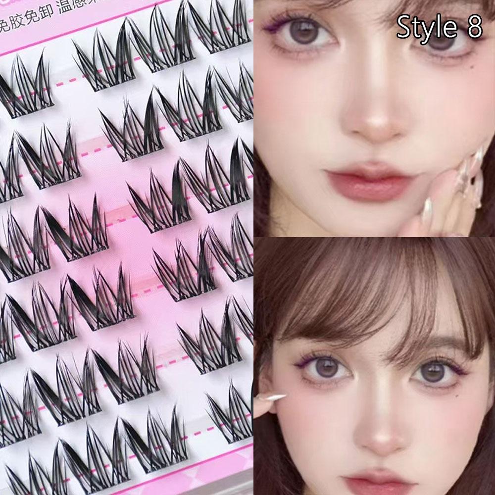 Natural Look Glue-free False Eyelashes Press on Segmented Eyelashes  Women's Beauty