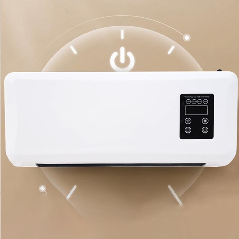 Portable Heater Electric Heating Machine Air Conditioner Wall Mounted Air Conditioner Fan Heater Remote Control Bedroom Bathroom