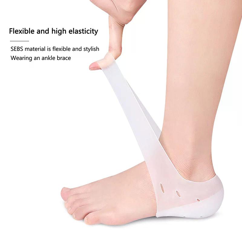 Aumento Altezza Invisibile 2-3CM Calzini in Silicone Cuscinetti Tallone in Gel Supporto Arco Plantare Ortopedico Cuscino Tallone Solette Plantari Massaggio Piede