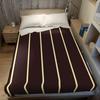 Chocolate Stripe Flannel Blanket Warm Soft Halloween Christmas Couch Warm Cozy Decorative Decor Gift for All Season