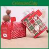 Creative Christmas Mailbox Decorative Gift Box Iron Tin With Polka Dot Design For Kids