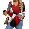 Womens Plus Size Long Sleeve Shirts  V Neck Tunic Tops Basic Loose Fit Tee Tops