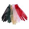 Ultra Thin Transparent Gauze Lace Full Finger Gloves Short Tulle Women Wedding Mesh Elastic Wrist Black
