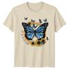 Butterfly Sunflower Live Life In Full Bloom Retro Boho TShirt