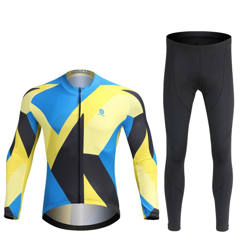 

Дышащие велосипедные майки, комплект одежды для велоспорта, быстросохнущая мужская велосипедная одежда с длинными рукавами, костюм, колготки