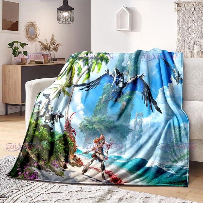 Deka pre milovníkov hier Horizon Zero Dawn Gaming Throw Deka Fleecová deka Deka pre dospelých a deti Prikrývka pre hráčov Darčeky