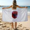 A-Albaniens flagga Handduk Strandhandduk Överdimensionerad Snabbtorkande Handduk Absorberande Mjuk Simstrandhanddukar för Män Kvinnor