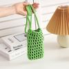 New Hollow Knitting Phone Bag For Women Colorful Hand Woven Shoulder Crossbody Bag Simple Travel Beach Handbag Small Purse Pouch