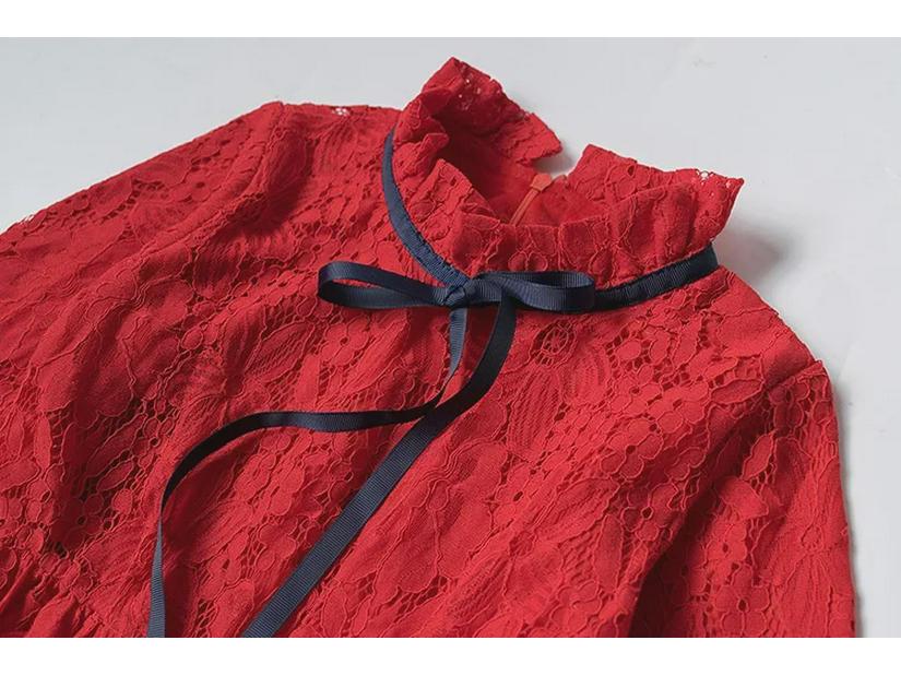 Dziewczęca jesienna koronkowa sukienka księżniczki dla starszych dzieci