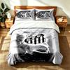 Santos Futebol Clube (5) 3pc Set Suitable for Master Bedrooms Soft and Comfortable an Ideal Gift for Family and Friends Includes One Duvet Cover and T