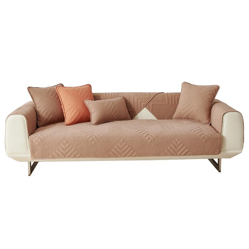 Washed Cotton Sofa Cushion Four Seasons Universal Non-Slip Pure Cotton Fabric Cushion Sofa Cover All-Inclusive Universal Cover Towel