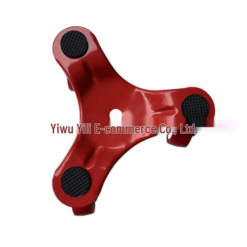 Silver Triangle Iron Heavy Object Mover Tool with Universal Wheel