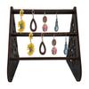Wooden Earrings Storage Rack Strong Load-bearing Multilayer Design Rustic Design Earrings Display Holder Jewelry Organizer
