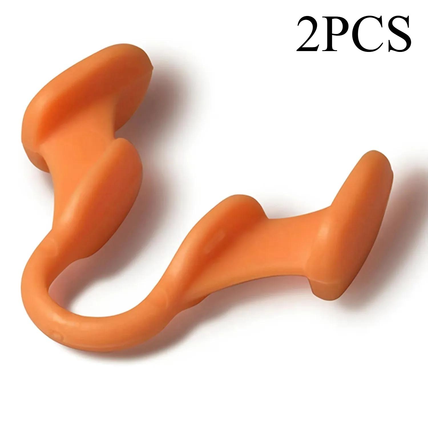 

2 шт. Мини-устройство от храпа Силиконовая эластичная клипса для носа Средства от храпа для предотвращения храпа Хороший сон 2pcs оранжевый