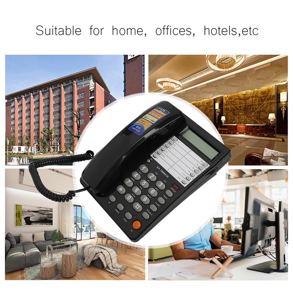 Corded Phone with Answering NaMachine, Buy a Landline Phone with an Elastic Cable Wall Table Telephone DTMF/  for Home Hotel