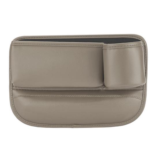 Car Seat Gap Storage Box with Cup Holder Large Capacity Wear Resistant Waterproof Center Console Car Interior Organizer