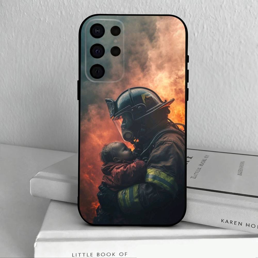 

Fire Disaster Firefighter Phone Case For Samsung S25,S24,S21,S22,S23,S30,Ultra,S20,Plus,Others Soft Black Case Samsung S225G