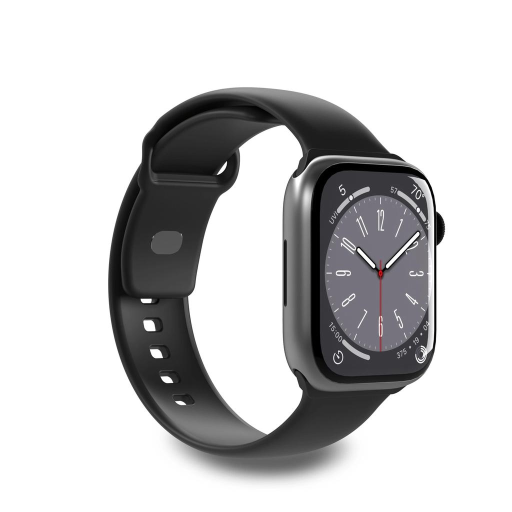 Pasek Silikonowy Puro Icon Do Apple Watch 38 / 40 / 41 Mm - Czarny (2 Szt.)