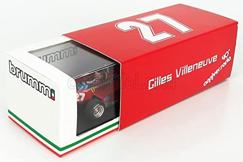 Brumm 1/43 Ferrari 126CK with Gilles Villeneuve Figure, 1981 Monaco Grand Prix Winner BRUMM FERRARI GILLES VILLENEUVE