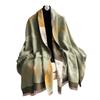 Korean Version Of Fashionable Versatile Zebra Contrasting Scarf Thickened Shawl High-End Cloak Scarf