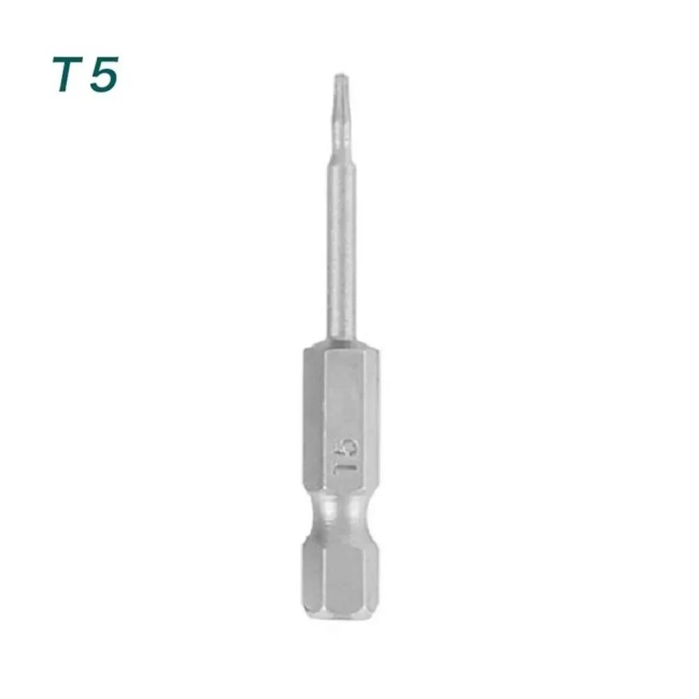 8/1Pcs Torx Screwdriver Bit Set 50mm Magnetic Tamper Resistant Star Bits 1/4" Hex T8-T40 Screwdriver Wrench Drill Bit Set