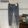 WTEMPO Sommer Herren Gerade Lockere Jeans Einfarbig Dünne Sektion Stretch Slim Jeans Einfache Lässige Atmungsaktive Dreiviertelhose