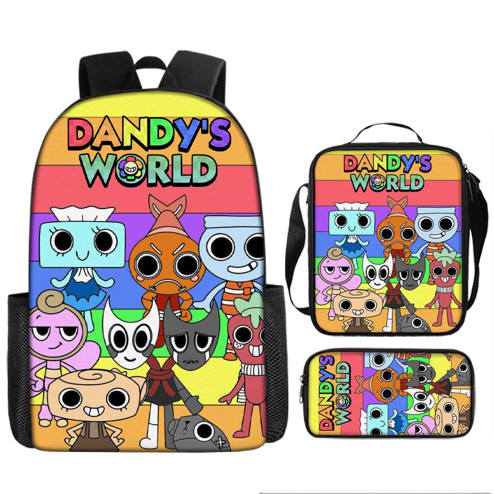 Dandy'S World Student School Bag Dandy'S World Cartoon Cute Backpack Three-Piece Set Satchel Bag Pencil Case