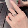 Classic 925 Silver Plated Bow Ring for Women's Fashion Anniversary Gift Pink Minimalist Butterfly Jewelry Party Jewelry