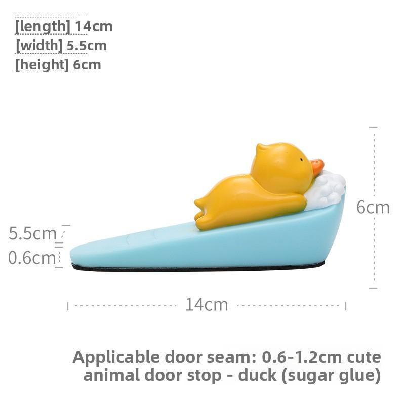 Home Cute Animal Top Door Device Cartoon Door StopAnti-collision Living Room Door Plug DecorationResin Handicraft Cute Grains