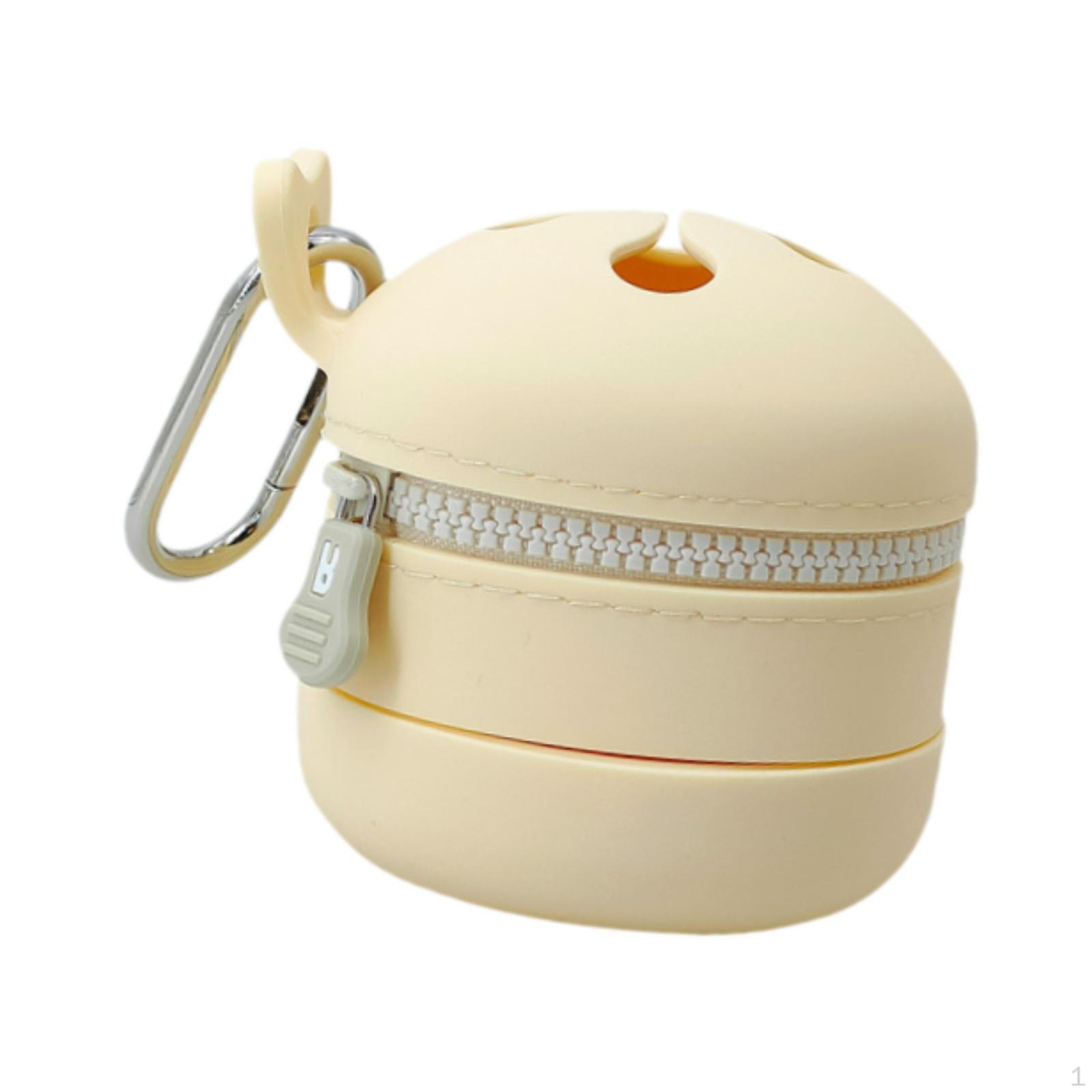 

Fly Fishing Bin, Lightweight Silicone Storage Bin with Hook, Multi-Functional, Practical, Organizer, Beige