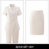 Women's Black Short-Sleeve Suit Jacket – Summer Lightweight, Elegant, Slimming, Professional Wear