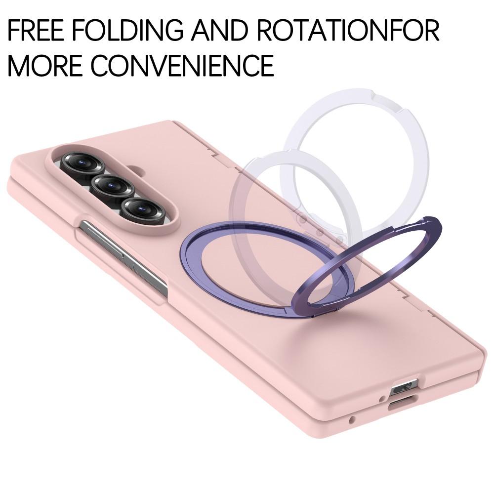 360 Ring Stand Magnetic Phone Case for Samsung Galaxy Z Fold 7 Wireless Charger Case Hard with Screen Protector Case
