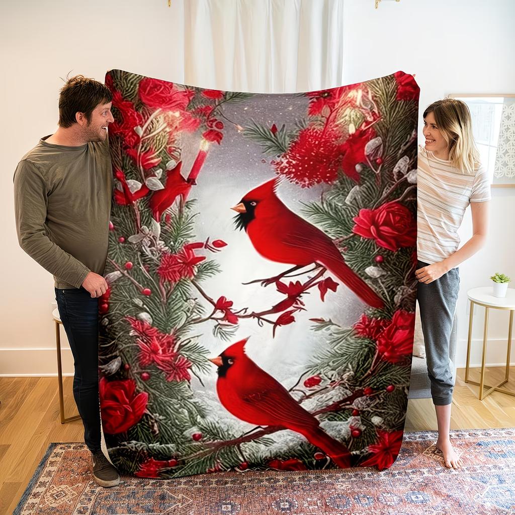 Pc Retro Owl Thin Blanket - Lightweight Flannel Throw for Sofa, Bed, Travel Livingroom and Bed - Digital Printing Fleece Blanket