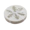 Glass Beaded Snowflake Coasters - Set of 4