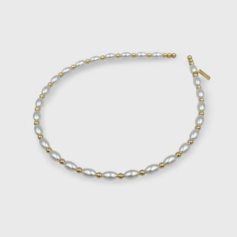 Jean Paul Clarisse Oval Pearl Hairband LFHB0741