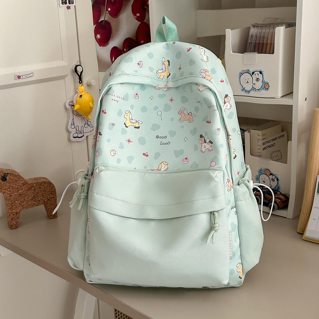 Schoolbag new backpack female Korean ins style large capacity lightweight student schoolbag high value casual versatile shoulder back