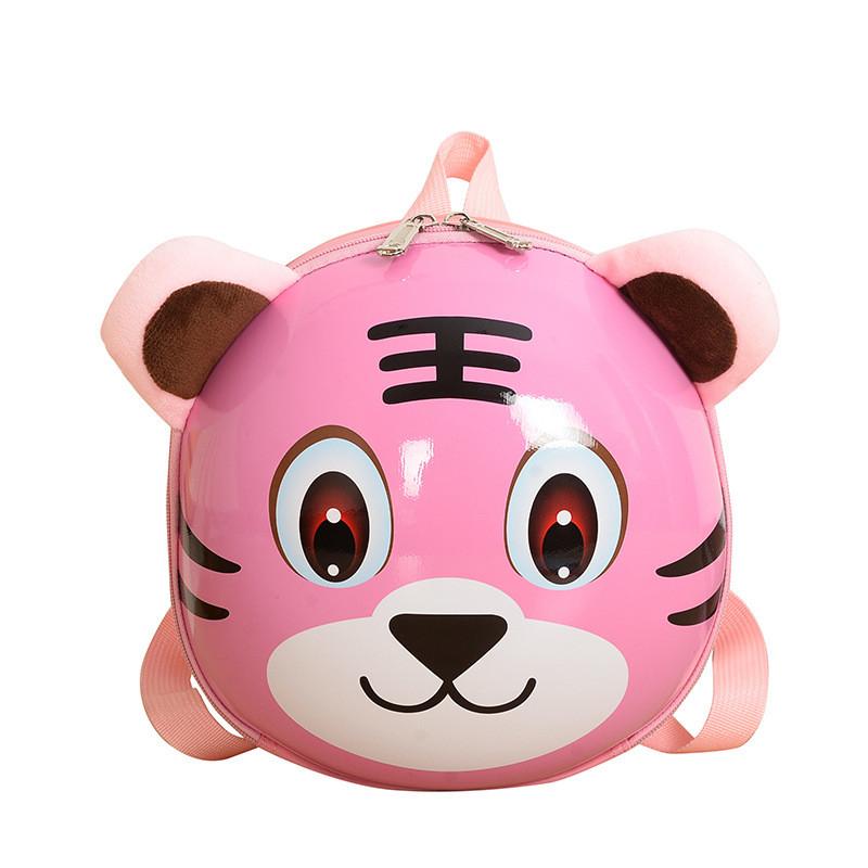 

Childrens Tiger Cartoon Backpack With Breathable Nylon For Kids Schoolbag Gift Pink Style1