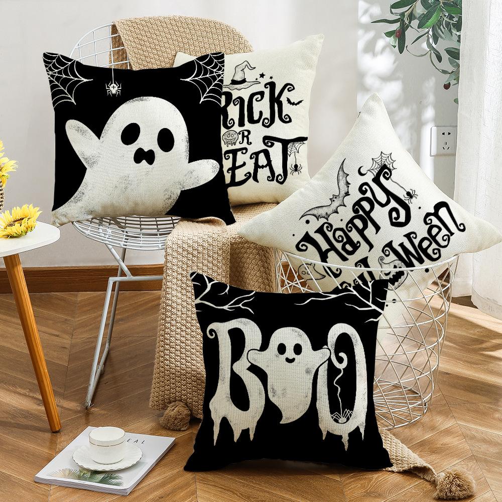 New Holiday Decoration Home Party Sofa Cushion Cover Pumpkin Ghost Cushion Pillow Cover Halloween Decoration