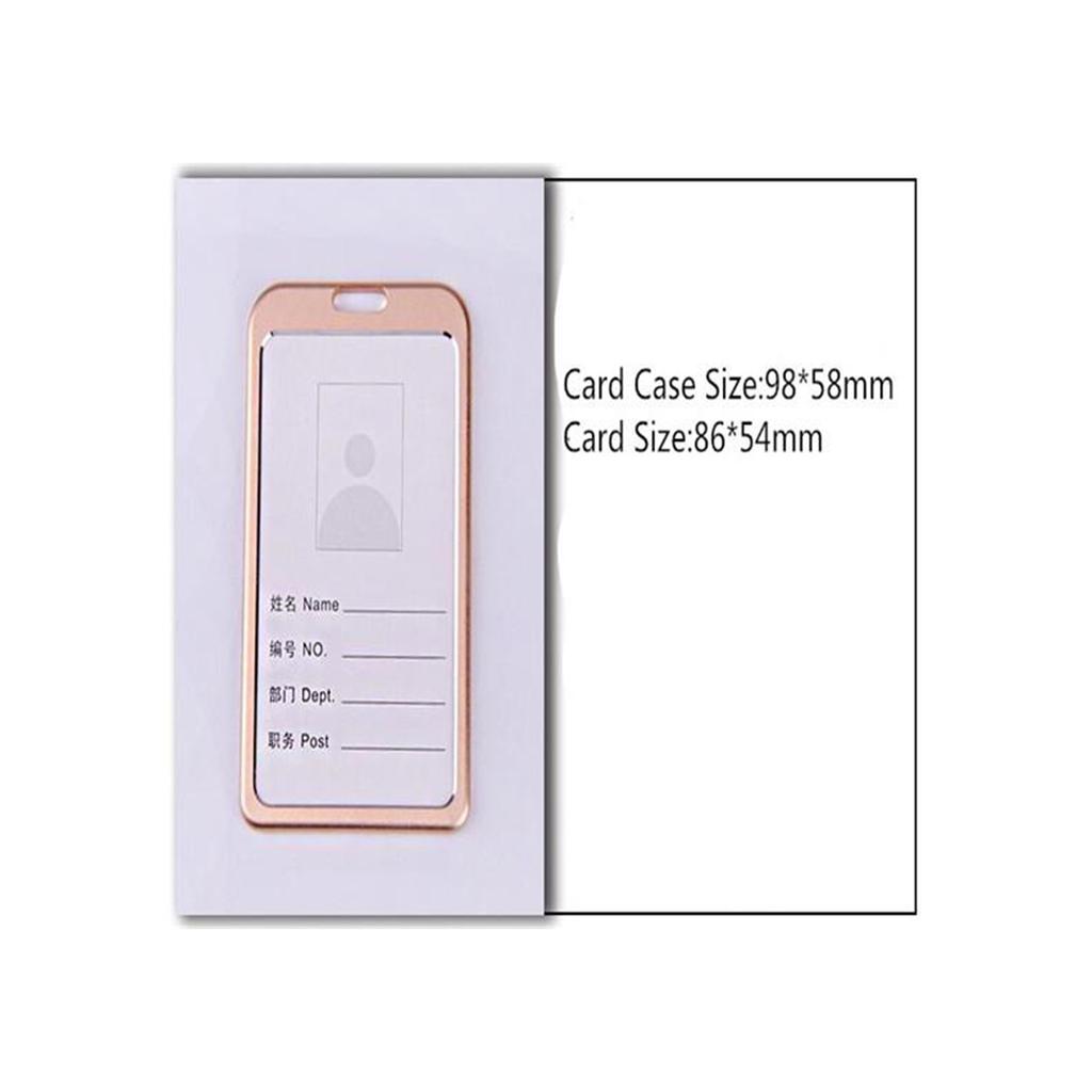 1 x Kartenhalter aus Aluminiumlegierung, Visitenkartenhalter, Ausweishalter, vertikales Metallgehäuse