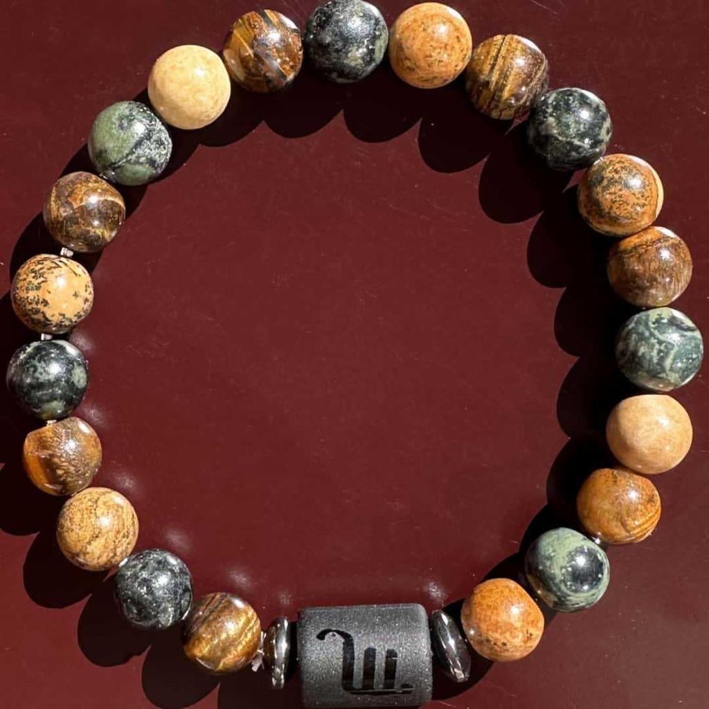 Twelve Constellations Bracelet: Men's Gemini, Virgo, Leo Design - In Stock