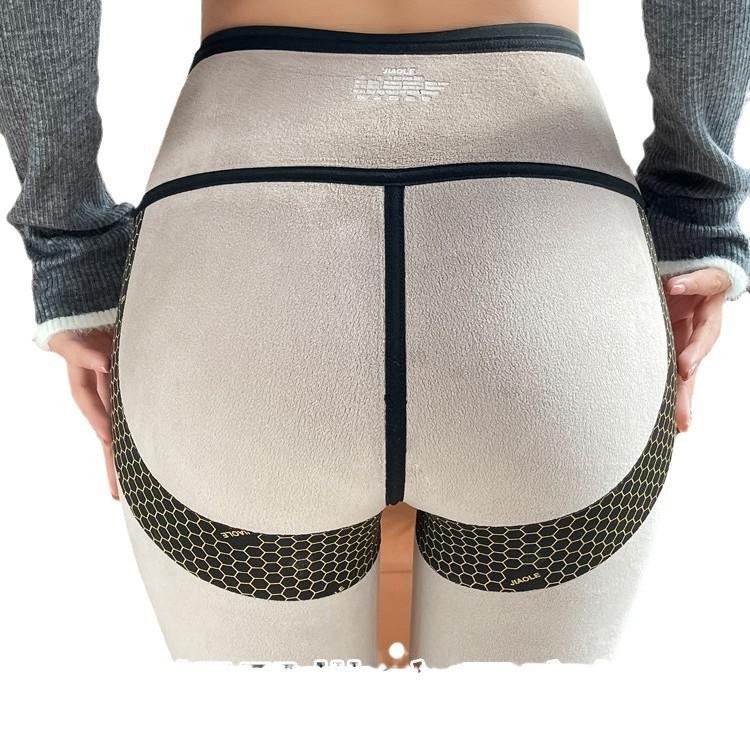 Fleece women's outer wear new autumn and winter thickened tight Barbie yoga pants thermal cotton pants leggings