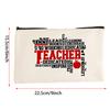 Personalized Educator Canvas Pencil Case Zipper Makeup Bag Back To School Graduation Appreciation Summer Camp End of Term Gift