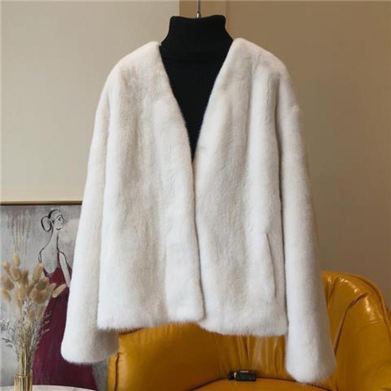 Imitation Mink Imitation Fur Fur Coat Collar Fashion Imitation Mink Coat Women's Short Light Winter