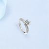 Latest Moissanite One Carat Rings All Women Match Jewelry S  Tone Diamond Rings Adjustable Birthday Festival Lovers Present GiftTrendy Rings