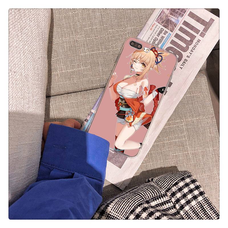 Genshin Impact Yoimiya Handyhülle für iPhone 11 12 13 mini pro XS MAX 8 7 6 6S Plus X 5S SE 2020 XR Hülle