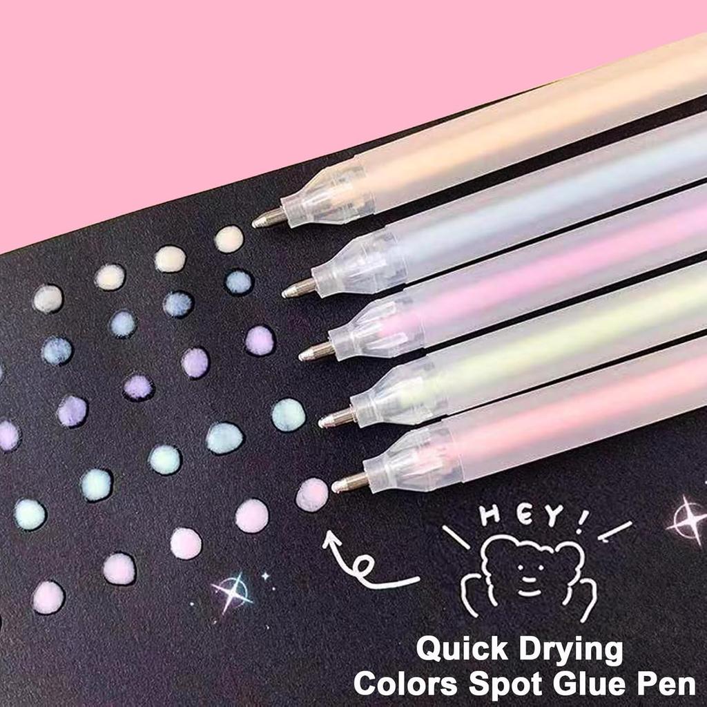 48pcs Quick Drying Color Glue Pen , Quick Dry Roller Glue Pens Easy Control Glue Pens for Crafting, Scrapbooking, Card Making