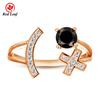 Redleaf Fashion Jewelry 18K 24K Gold Men Women Minimalist 925 Sterling Silver Ring Gold Plated Ring