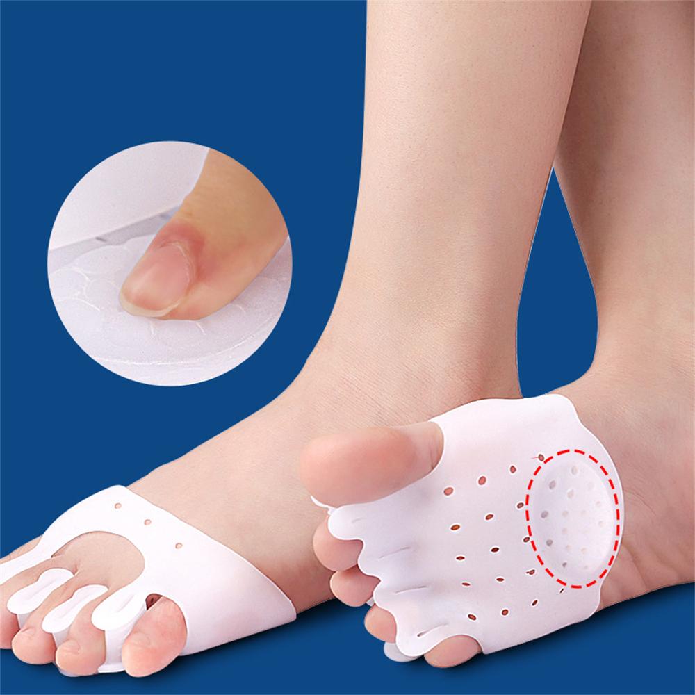 3 Pairs Five-Hole Metatarsal Pads - Silicone Foot Pads for Toe Alignment, Pain Relief & Comfort for Metatarsalgia, Neuroma & Bunions